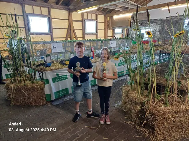 Glückliche Gewinner bei der Jungtierschau in Haßloch. | Foto: Anderl/Kaninchenzuchtverein P20 e.V. Haßloch