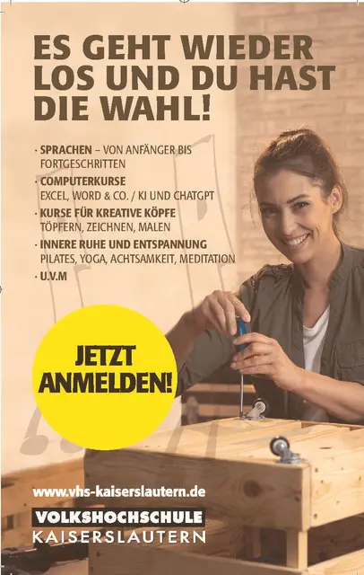 Das neue Cover des Programmheftes | Foto: Copyright: VHS Kaiserslautern e.V.