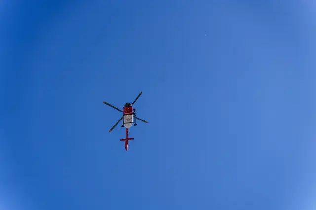Rettungshubschrauber im Einsatz in Lustadt | Foto: Kim Rileit