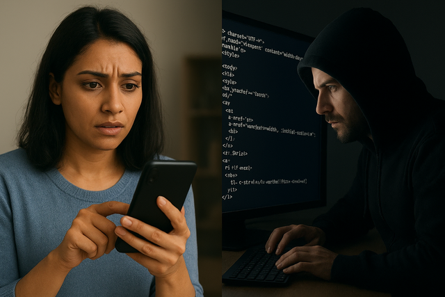 Kreditkartenbetrug: Wer zahlt den Schaden? Wer Opfer von Vishing wird, handelt grob fahrlässig und muss den Schaden übernehmen.  | Foto: KI-generiert/Julia Glöckner