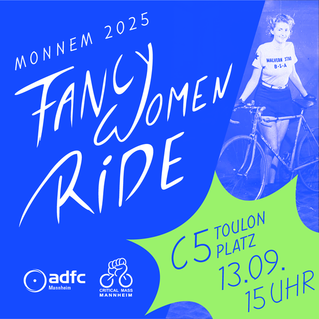 Monnem Fancy Women Ride – Feministische Fahrraddemo für Sichtbarkeit und Gleichberechtigung | Foto: Monnem Fancy Women Ride / adfc/critical mass mannheim