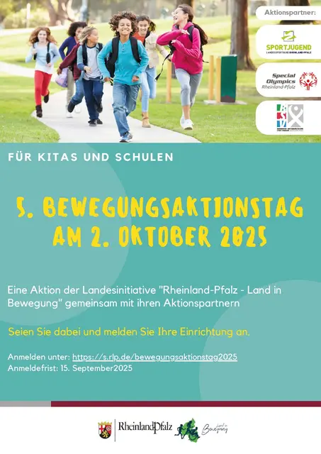 42.000 Kinder waren 2024 beim landesweiten Bewegungsaktionstag dabei. | Foto: Rheinland-Pfalz - Land in Bewegung