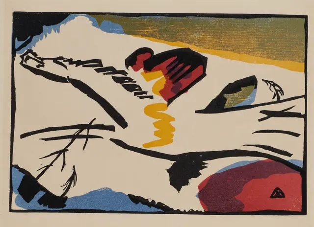 Wassily Kandinsky, Lyrisches, 1911, Holzschnitt, mpk, Graphische Sammlung, Inv.-Nr. 52/29 | Foto: mpk/gratis