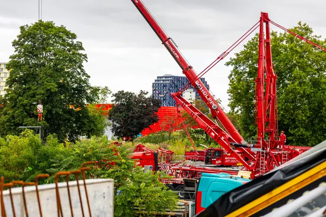 Einer  der Hebekräne | Foto: Wolfgang Neuberth