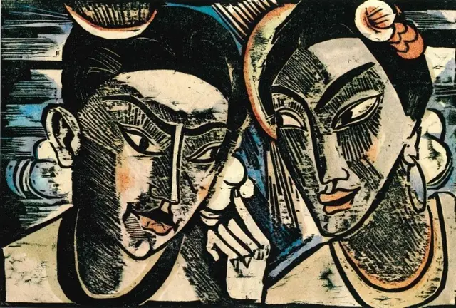 Max Pechstein, Morgen, 1918, Holzschnitt, mpk, Graphische Sammlung, Inv.-Nr. 60/49 | Foto: mpk/gratis