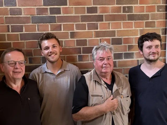 Komponist Enjott Schneider (2. v. r.) und die Dirigenten (v. l.) Dieter Hauß, Julian Robin Müller und Daniel Rumpf | Foto: Theo Hafner