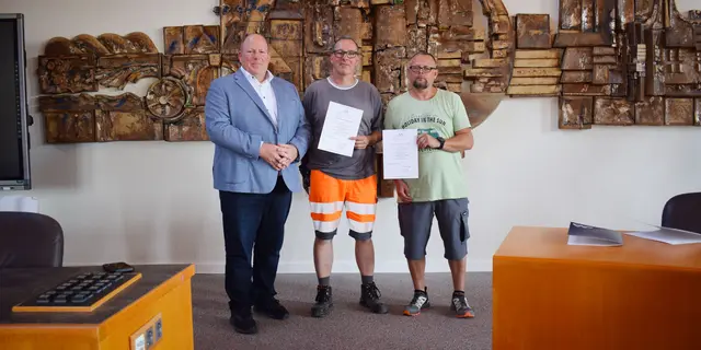 v.l.n.r.: Thorsten Leva, Markus Biebinger, Andreas Batzler | Foto: Gemeinde Mutterstadt
