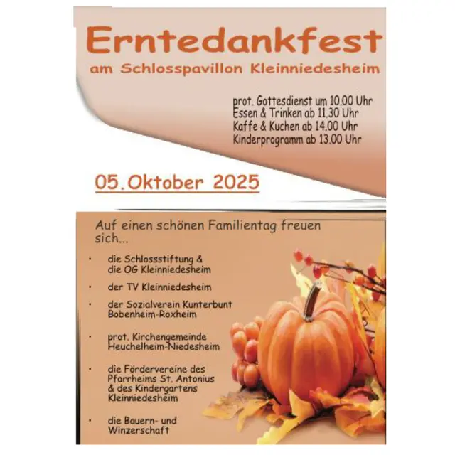 Prorgamm Erntedankfest 2025 | Foto: Schlossstiftung (2025)