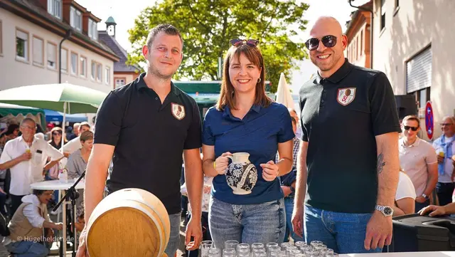 v.l.n.r. Fabian Simon, Bürgermeisterin Katharina Kimmich, Sebastian Brödner | Foto: Hügelhelden