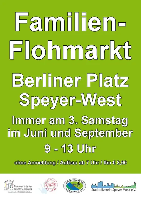 Familien-Flohmarkt Berliner Platz in Speyer-West | Foto: Stadtteilverein Speyer-West
