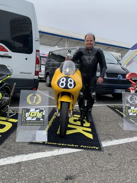 Honda-Pilot Reiner Scheidhauer siegte im Vorjahr in Hockenheim in der GP125 ccm-Klasse | Foto: Michael Sonnick