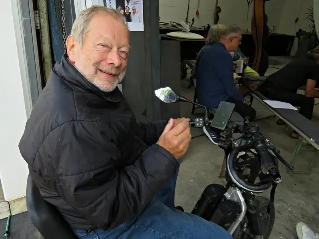 Bernhard kam mit seinem E-Gefährt aus Lustadt | Foto: Brigitte Melder