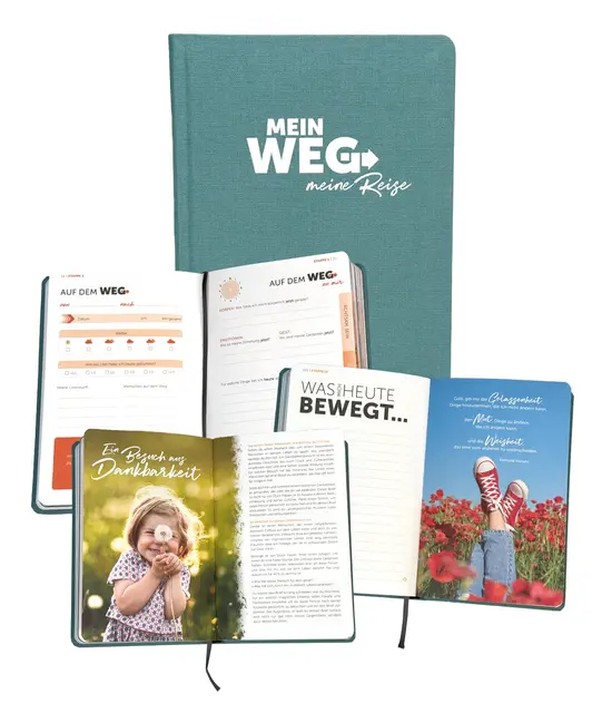 „MEIN WEG – Meine Reise: Achtsam unterwegs mit Körper, Geist und Seele“ ist Deutschlands erstes „Achtsamkeits-Pilger-Journal“. Das neue 21-Tage-Journal ist Wegbegleiter, Inspirationsquelle und Reflexionsraum auf der Reise zu sich selbst!   | Foto: Pilgerverlag Speyer