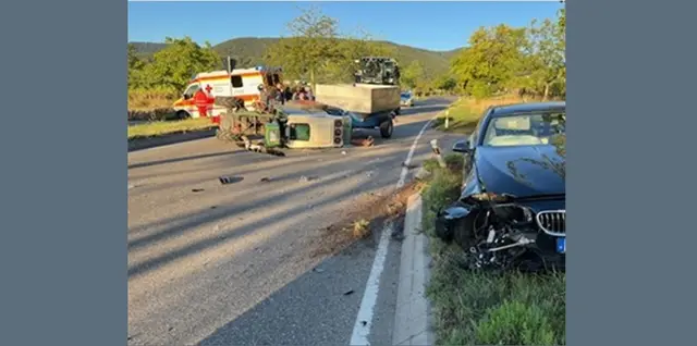 Unfall auf der K 32: Pkw überschätzt Überholmanöver – Vollsperrung bis 10.00 Uhr | Foto: Polizei Edenkoben