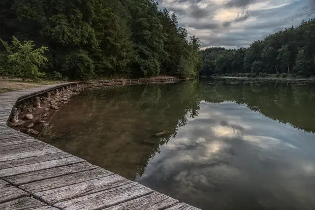 Der idyllisch gelegene Eiswoog war Austragungsort der jüngsten Badechallenge von Wigald Boning | Foto: Julia Litzenberger