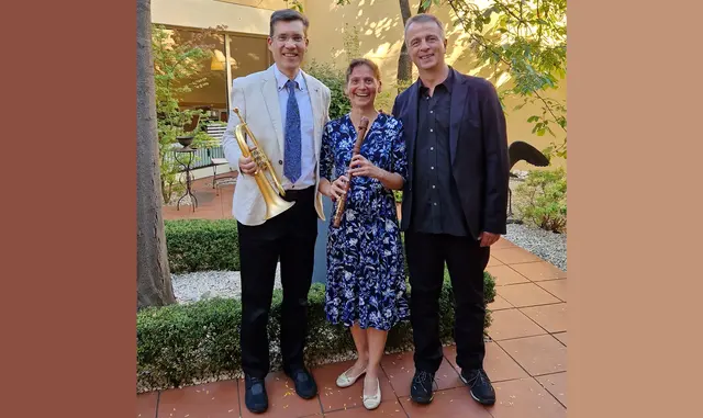 Das Trio "Akaduo" bestehend aus Elisabeth und Christoph Löser und Martin Rebel. | Foto: Christoph Löser