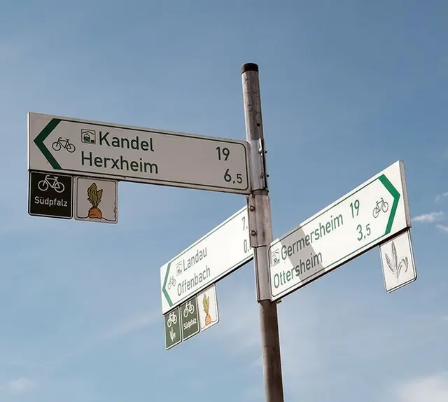 Wegweiser am Kraut-und-Rüben-Radweg | Foto: IG KuR-Radweg