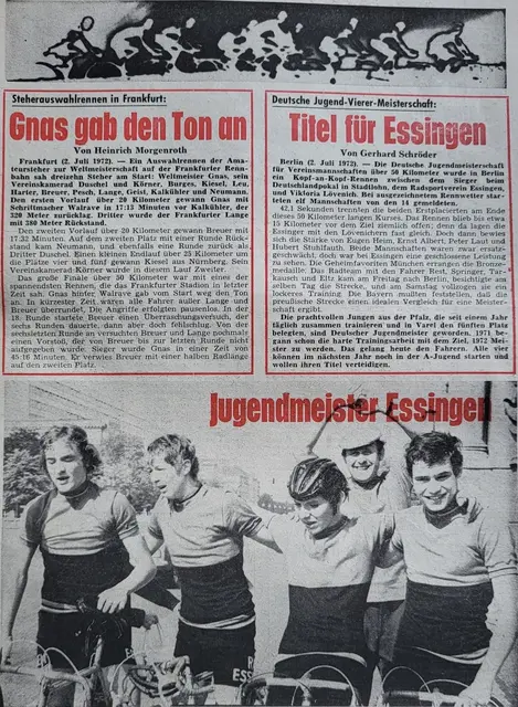 Reportage von der DM 1972 | Foto: Fachmagazin "Radsport"