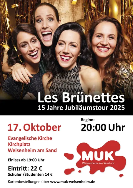 Les Brunettes - Europas führende weibliche à-capella-Gruppe beim MUK | Foto: MUK Weisenheim am Sand e.V.