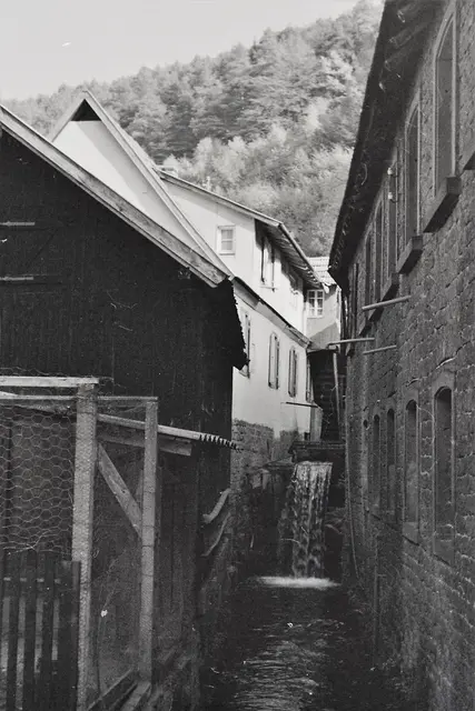 Die Wappenschmiede Elmstein um 1972 - damals waren noch drei Wasserräder und eine Turbine vorhanden. | Foto: Archiv Benno Münch