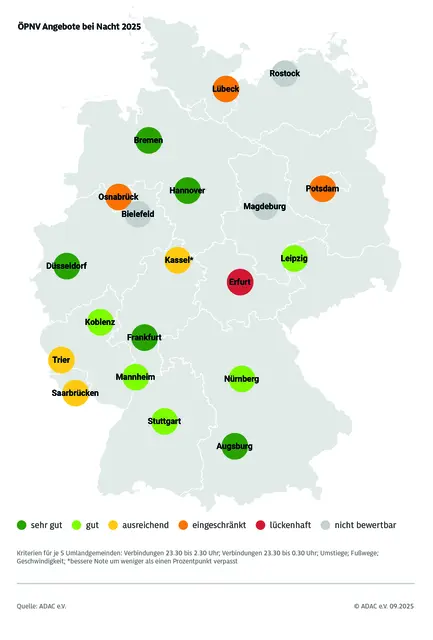 Grafik ÖPNV bei Nacht | Foto: ÖPNV/ADAC