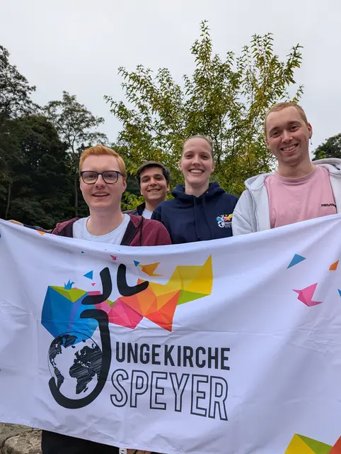 Die Diözesanleitung (v.l.n.r.) Jan Ochsner, Cornelius Appelmann, Hanna Poß, Fabian Vollrath | Foto: JUNGE KIRCHE SPEYER
