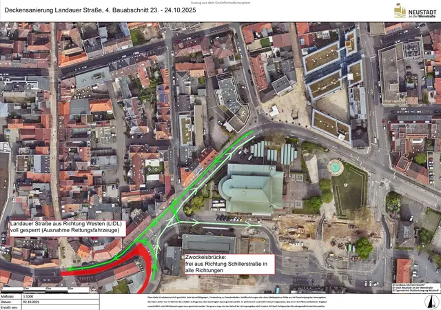 Bauabschnitt 4 vom 23. bis 24. Oktober | Foto: Tiefbau Stadt Neustadt