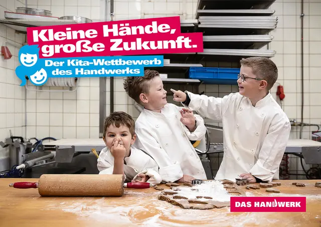 Der beliebte Kita-Wettbewerb „Kleine Hände, große Zukunft“ geht in die 13. Runde | Foto: Aktion Modernes Handwerk e.V. (AMH)