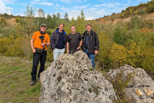 Das Team bei den Dreharbeiten (v.l.n.r.): Markus Bundt, Marius Zimmermann, Jochen Heim und Michael Landgraf.

 | Foto: Jochen Heim