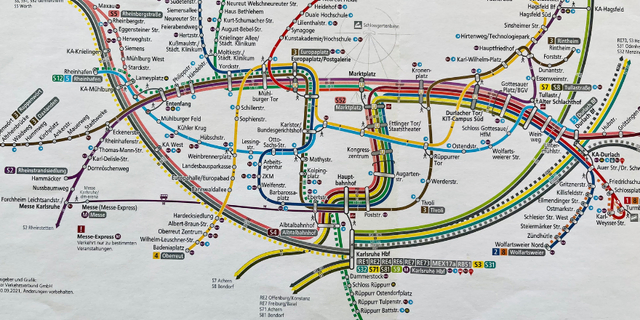 Liniennetzplan der Stadt Karlsruhe | Foto: Hannah Marnet