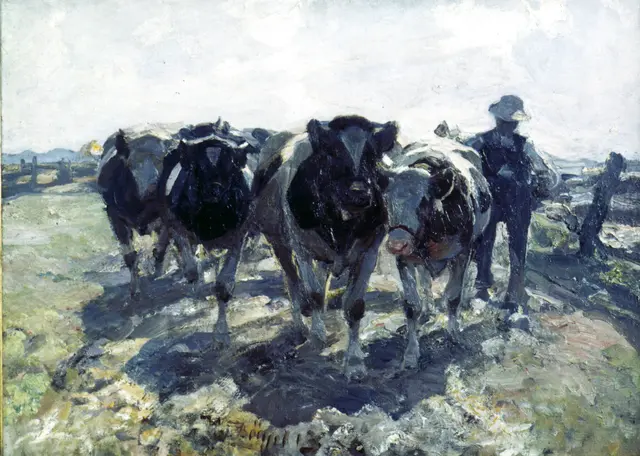 "Kühe auf der Weide" - Gemälde von Heinrich von Zügel | Foto: Kunstverein Wörth/frei