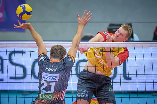 Lennart Heckel hat sich in der vergangenen Saison bei den BADEN VOLLEYS zu einem Top-Miittelblocker und Führungsspieler entwickelt. | Foto: Andreas Arndt