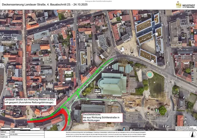 Bauabschnitt 4 vom 23. bis 24. Oktober | Foto: Tiefbau Stadt Neustadt