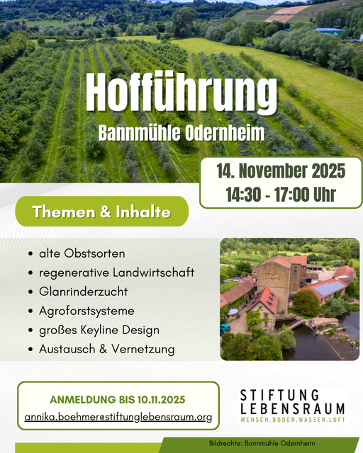 Foto: Fotos auf Poster: Bannmühle, Foto rechts: Stiftung Lebensraum
