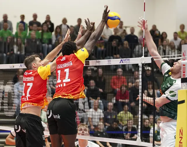 Gegen Ludwigsburg wird unter anderem der Block der BADEN VOLLEYS gefragt sein.  | Foto: Jasmina Frauendorf