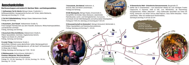 Plan der Ausschankstellen | Foto: Tourist Information St. Martin