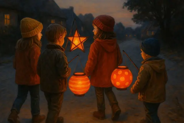 Laternenumzug | Foto: Heike Schwitalla - erstellt mit Bing Image Creator
