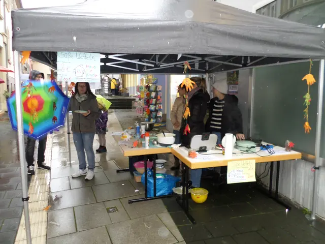 Süße Waffeln vor Spielwaren Metzger | Foto: Anja Stemler