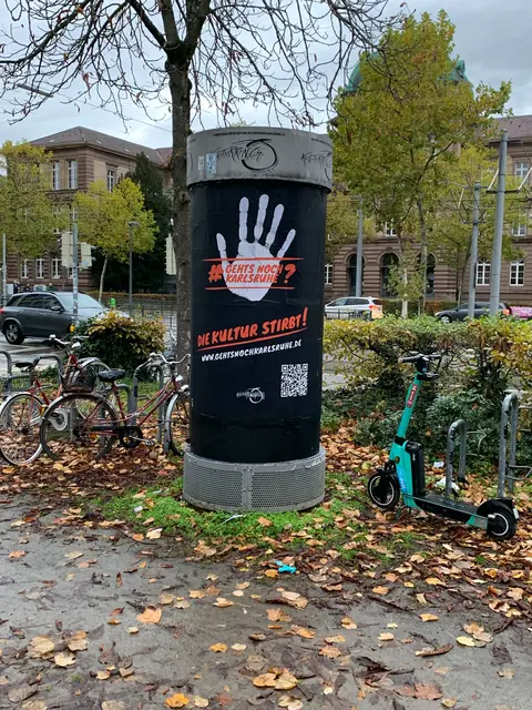 Keine aktuellen Hinweise auf kulturelle Events gibt es in dieser Woche auf den Karlsruher "Kultursäulen" | Foto: Kulturring