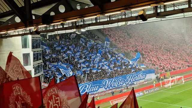 Die Hertha-Fans waren zahlreich angereist | Foto: Ralf Vester