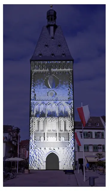 Zum besonderen Anlass des 50. Jubiläums des Speyerer Weihnachts- und Neujahrsmarkts bereitet die Stadt ein außergewöhnliches Highlight vor: Das historische Altpörtel wird in der Advents- und Weihnachtszeit zweimal täglich zur beeindruckenden Leinwand eines rund zehnminütigen 3D-Videomappings. | Foto: Firma Lang Medientechnik/gratis