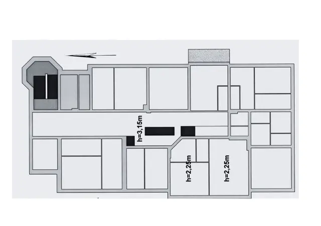Skizze des Obergeschosses | Foto: Filmmuseum- Kulturschloss Lausitz