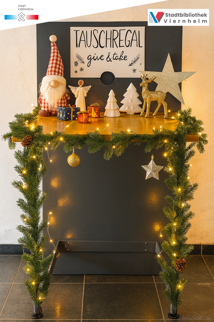 Unter dem Motto „Tauschen statt kaufen“ lädt die Stadtbibliothek zu einer unkomplizierten und nachhaltigen Weihnachtsaktion ein
 | Foto: Stadtbibliothek Viernheim