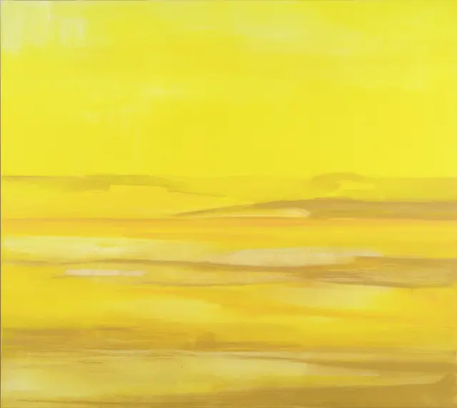 Bernd Zimmer, M'hamid. Sand, 2000, Acryl auf Leinwand, 170 x 190 cm | Foto: Galerie Peter Zimmermann