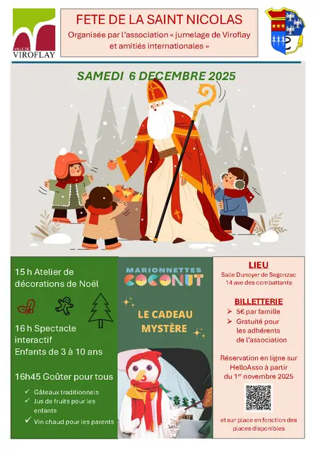 Werbung für das "fete des la Saint Nicolas" am 6. Dezember 2025 in Viroflay. | Foto: Jürgen Vogt