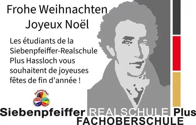 Frohe Weihnachten wünschen die Schülerinnen ujnd Schüler der Siebenpfeiffer-Realschule Plus aus Haßloch. | Foto: Jürgen Vogt