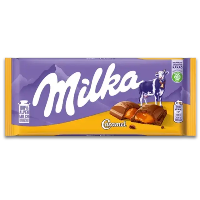 Milka Caramel bestimmter Chargen kann Plastik enthalten | Foto: Mondelez International