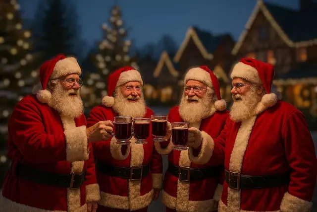 die Wingerter Weihnachtsmänner laden auch 2025 wieder ein | Foto: Heike Schwitalla - erstellt mi KI