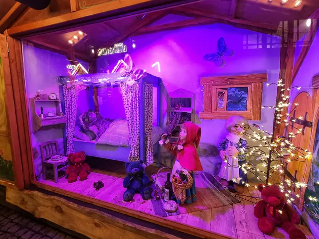 In Holzhütten werden verschiedene Grimms Märchen dargestellt - hier Rotkäppchen. | Foto: Charlotte Basaric-Steinhübl