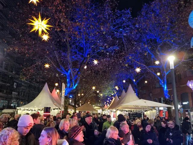 Der Sternenhimmel über dem Weihnachtsmarkt leuchtet auch in diesem Jahr. | Foto: Charlotte Basaric-Steinhübl